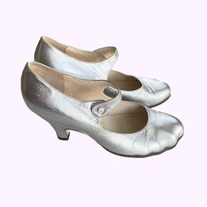 Vivienne Westwood silver Mary Jane heels